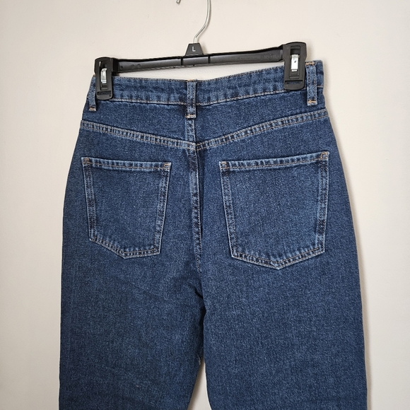 Nocturne Jeans Dark Blue High-Waisted Neutral Solid Classic Casual - Picture 6 of 11